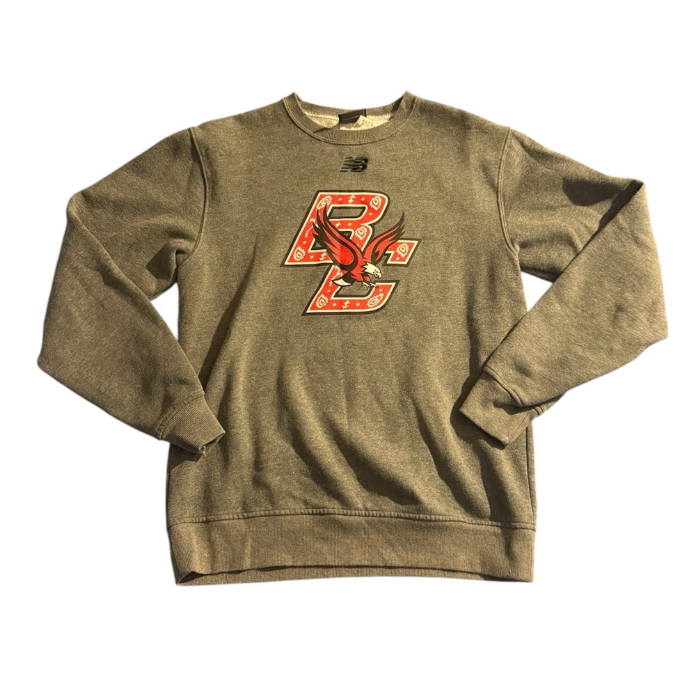 New Balance Boston College Men's Grey Sweater - Picture 1 of 5